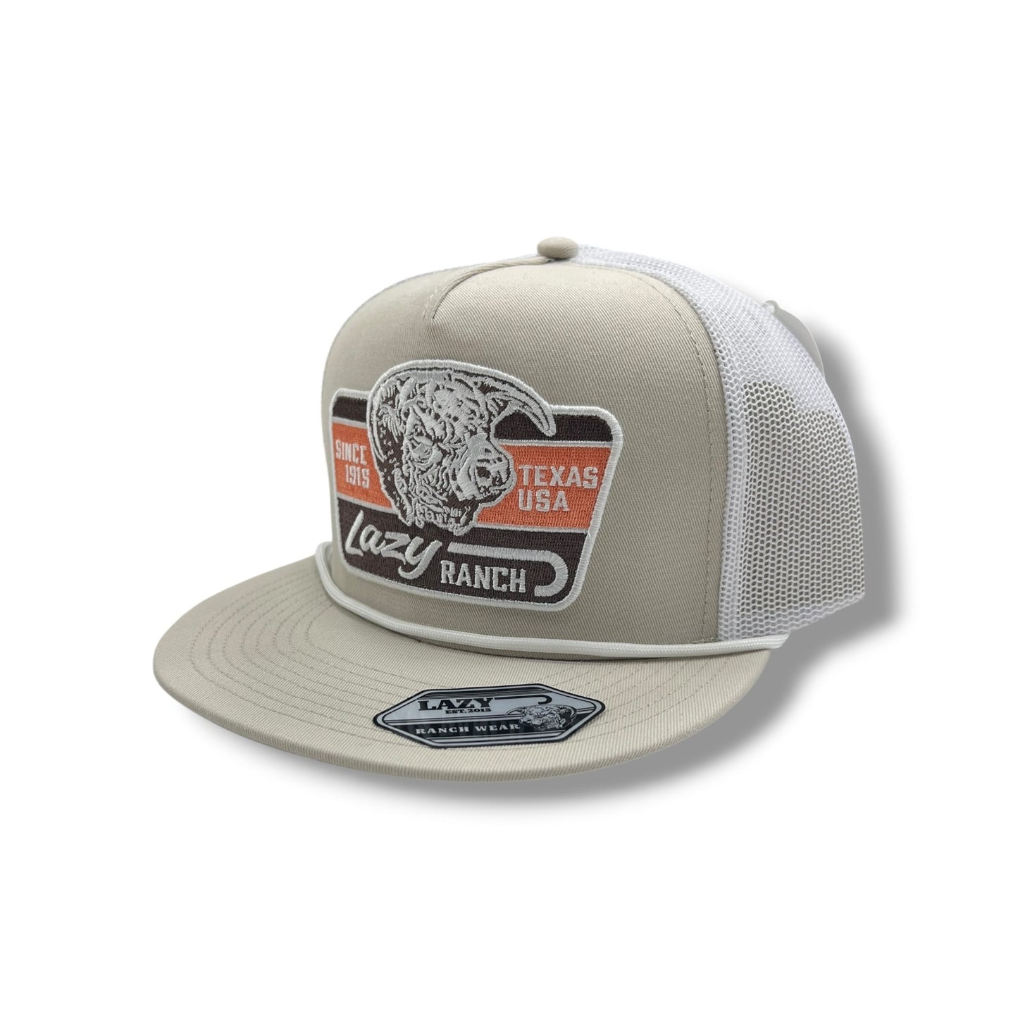 Lazy J Hat - Tan & White Texas Rust