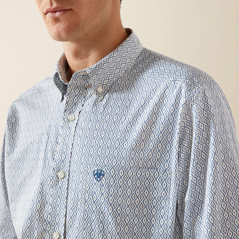 Ariat Santos Fitted LS Shirt - Cream