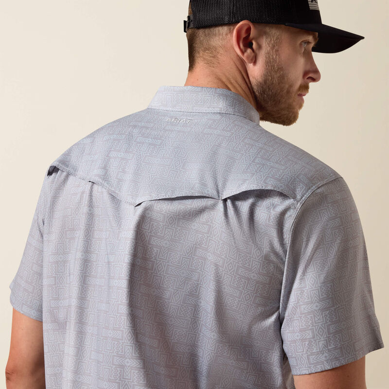 Ariat Men’s FITTED Western Venttek Snap Shirt - Sky Rocket