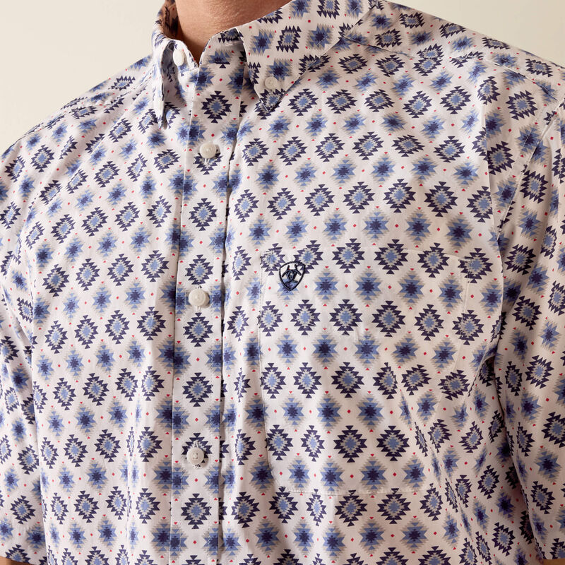 Ariat Baxter S/S Shirt - White Multi Southwest Print