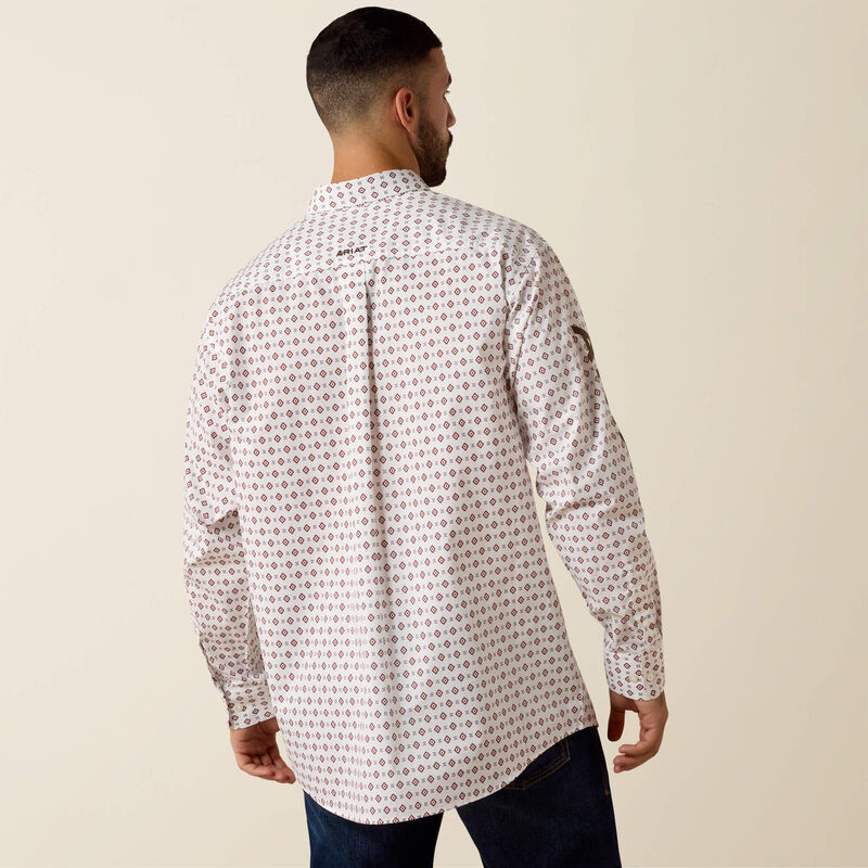 Ariat Dallas L/S Shirt - White Multi Geo Print/Black