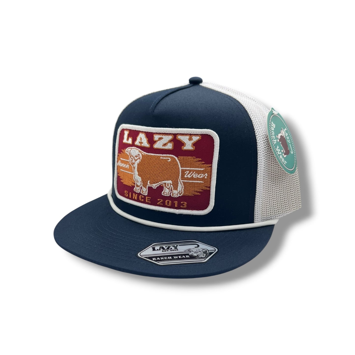 Lazy J Hat - Navy/White Wildfire