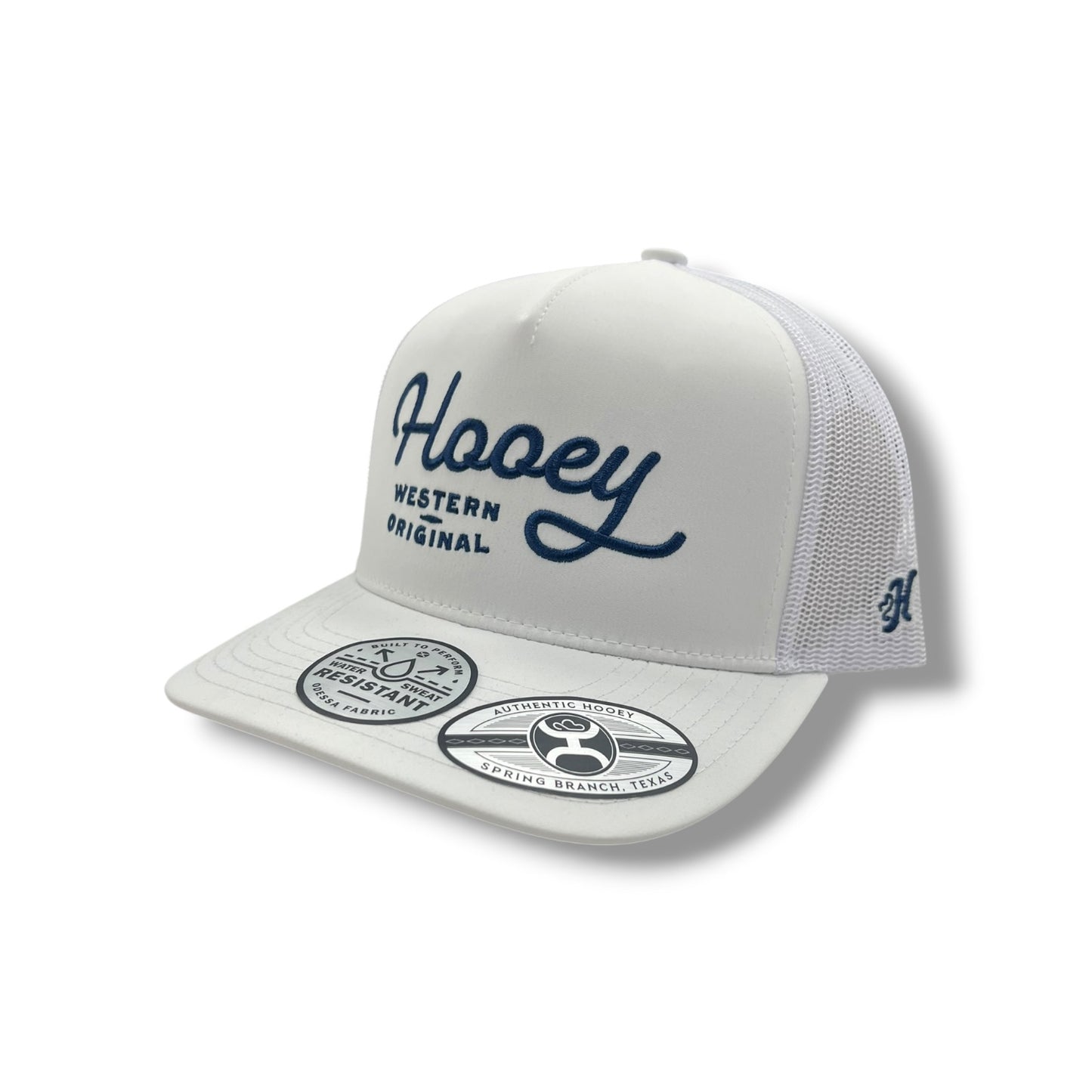 Hooey Hat- OG Hat White W/Blue Stitching