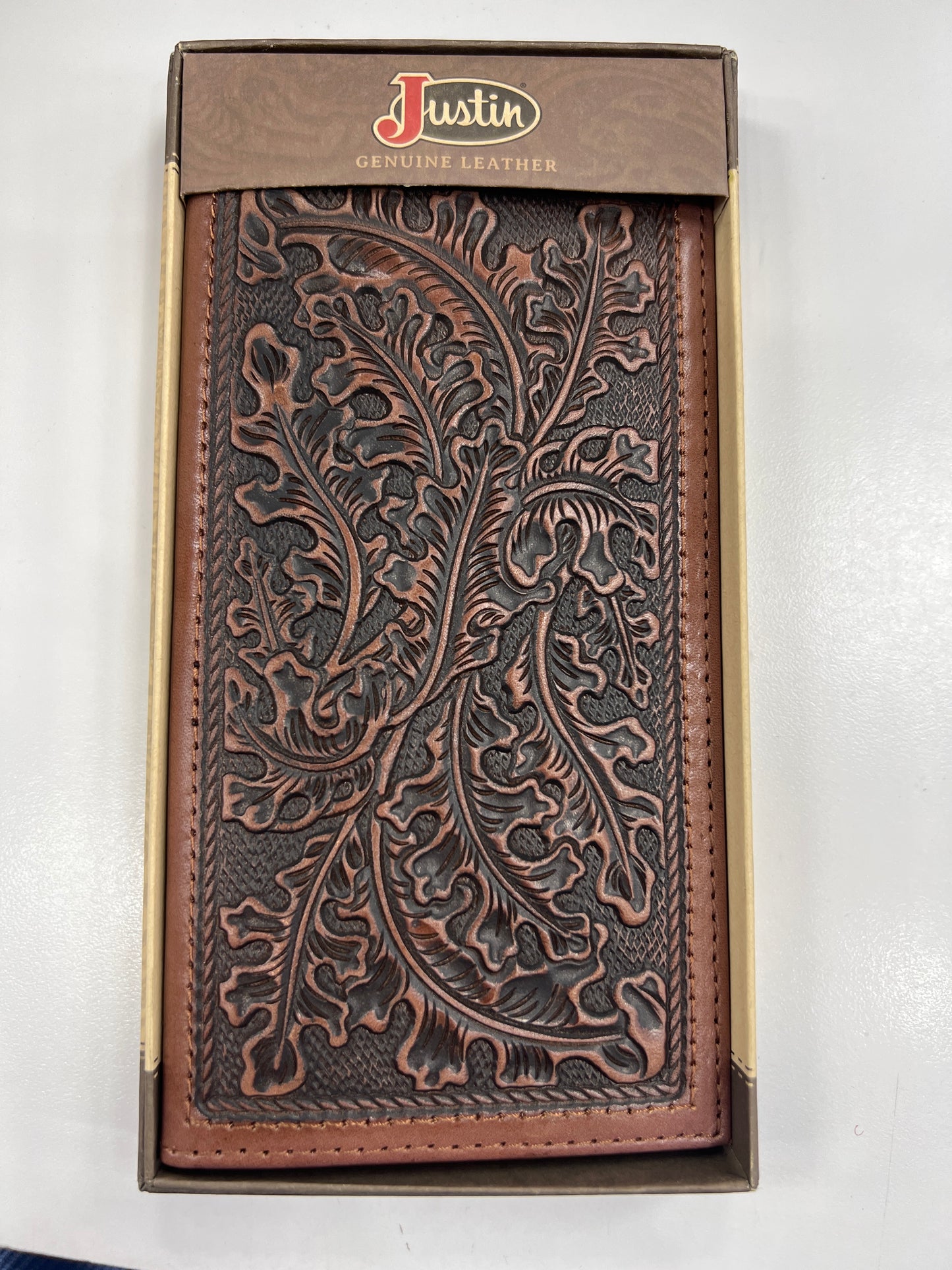 Men's JUSTIN rodeo Wallet - tooled