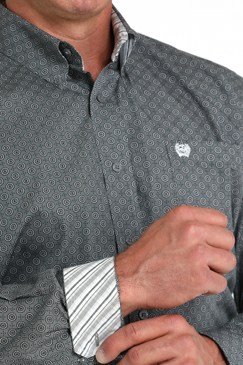 Cinch Men’s L/S Print 5987 - Grey