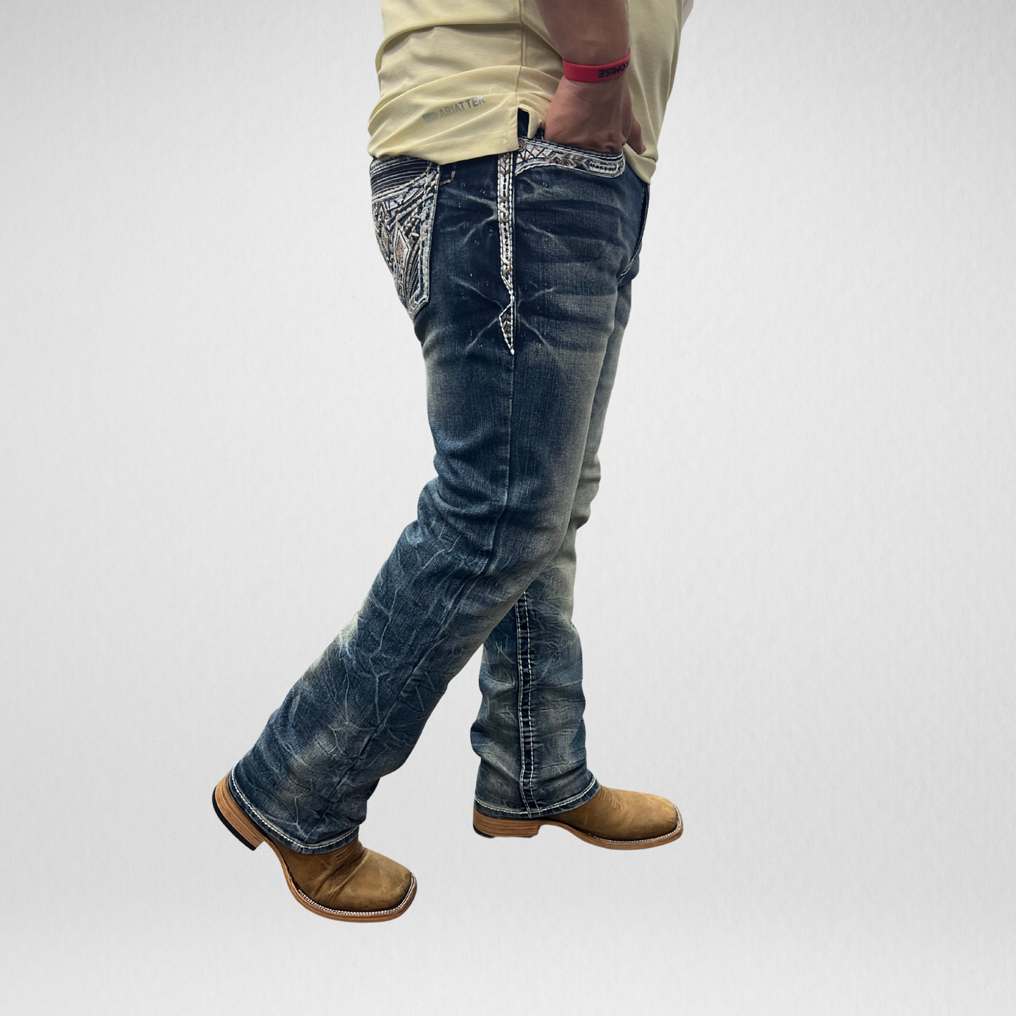 Men's De Niko Slim Straight Boot Denim (DN-070)