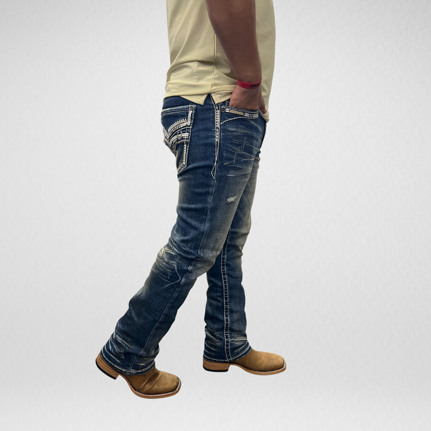 Men's De Niko Slim Straight Boot Denim (DN-25910)