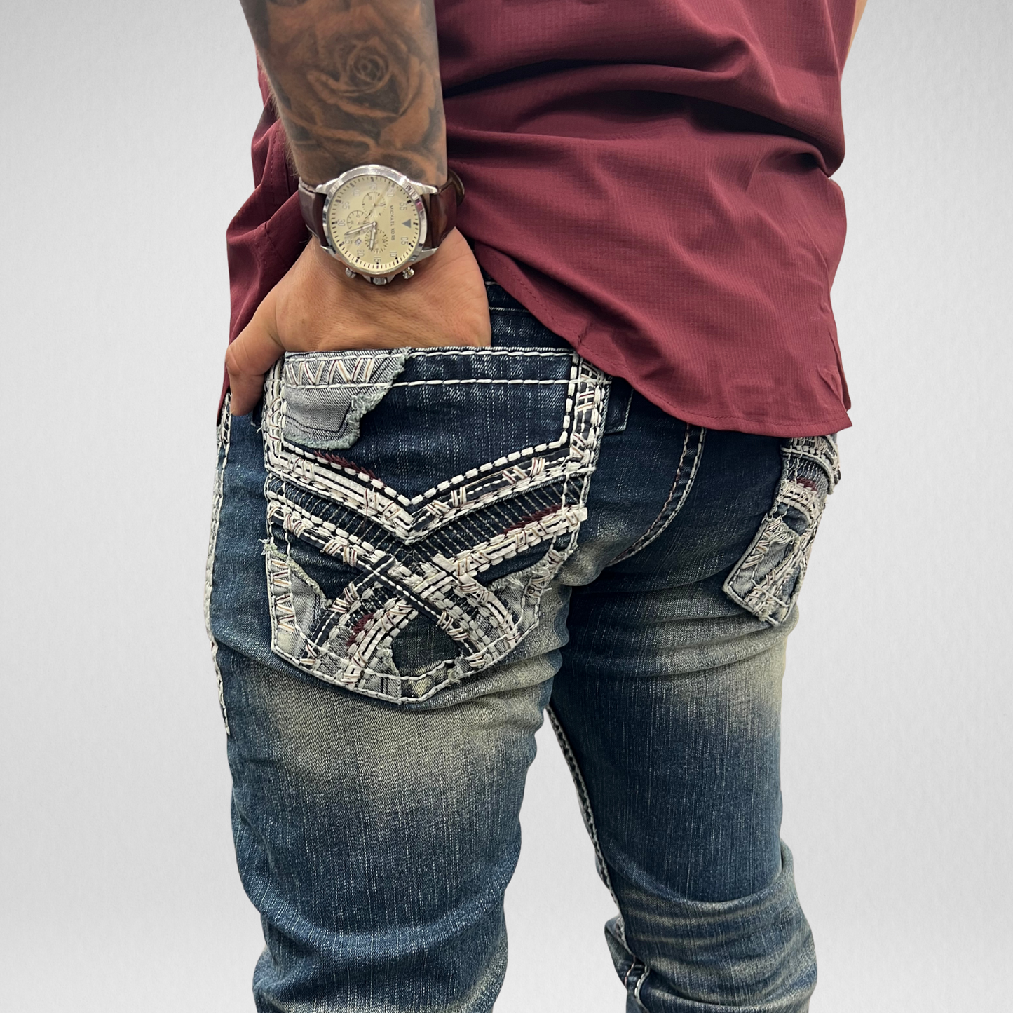 Men's De Niko Slim Straight Boot Denim (DN-V1803)