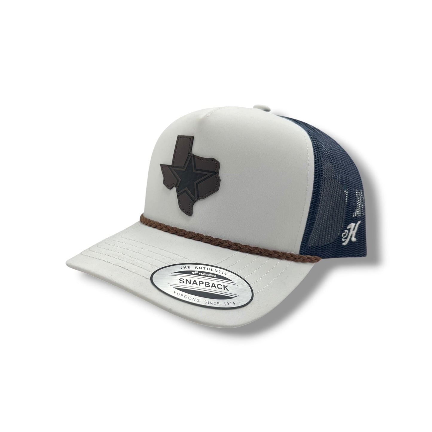 Hooey Hat - White Dallas - Brown Texas Patch