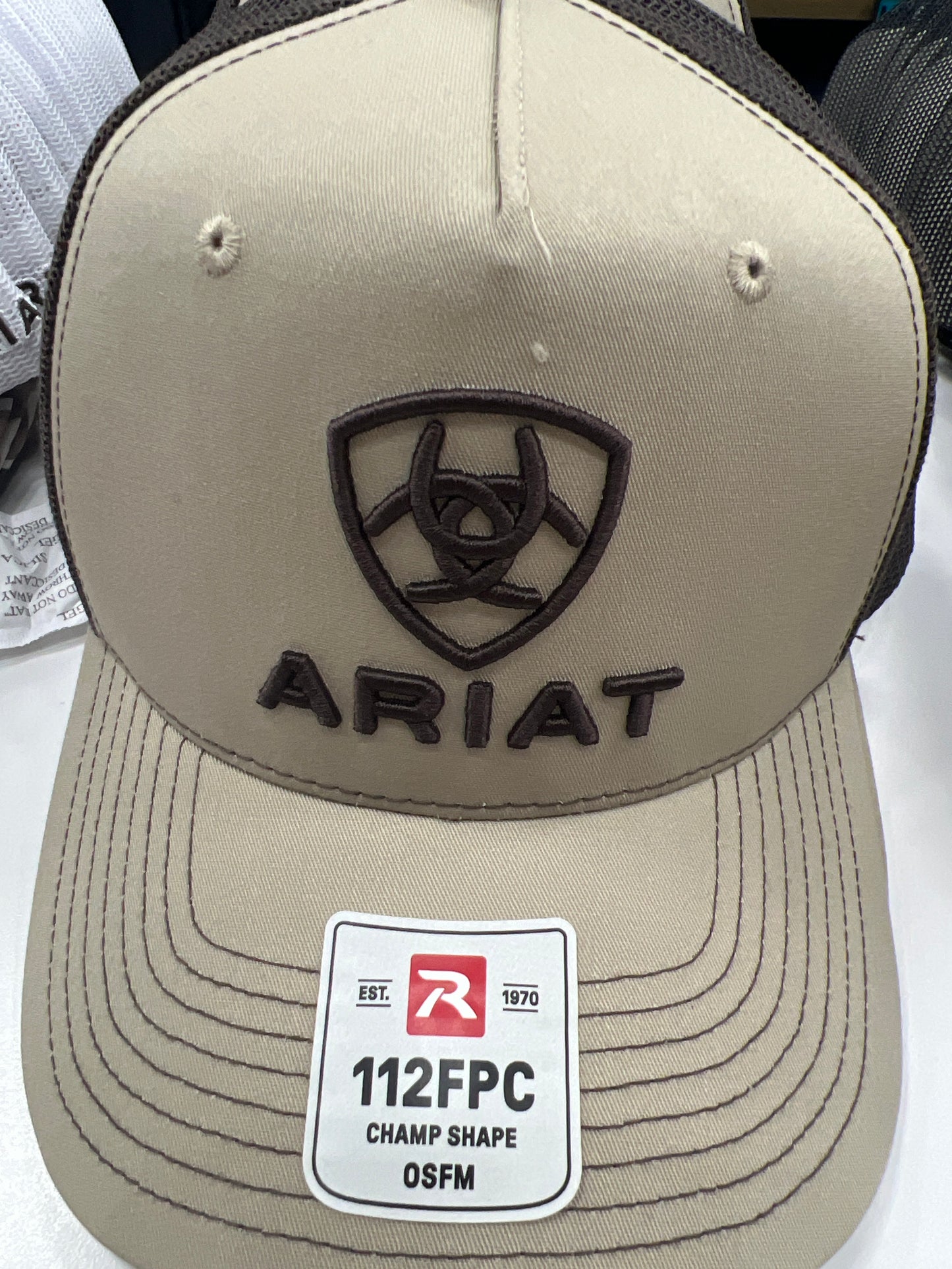 Ariat Logo Patch Hat - TAN/BROWN