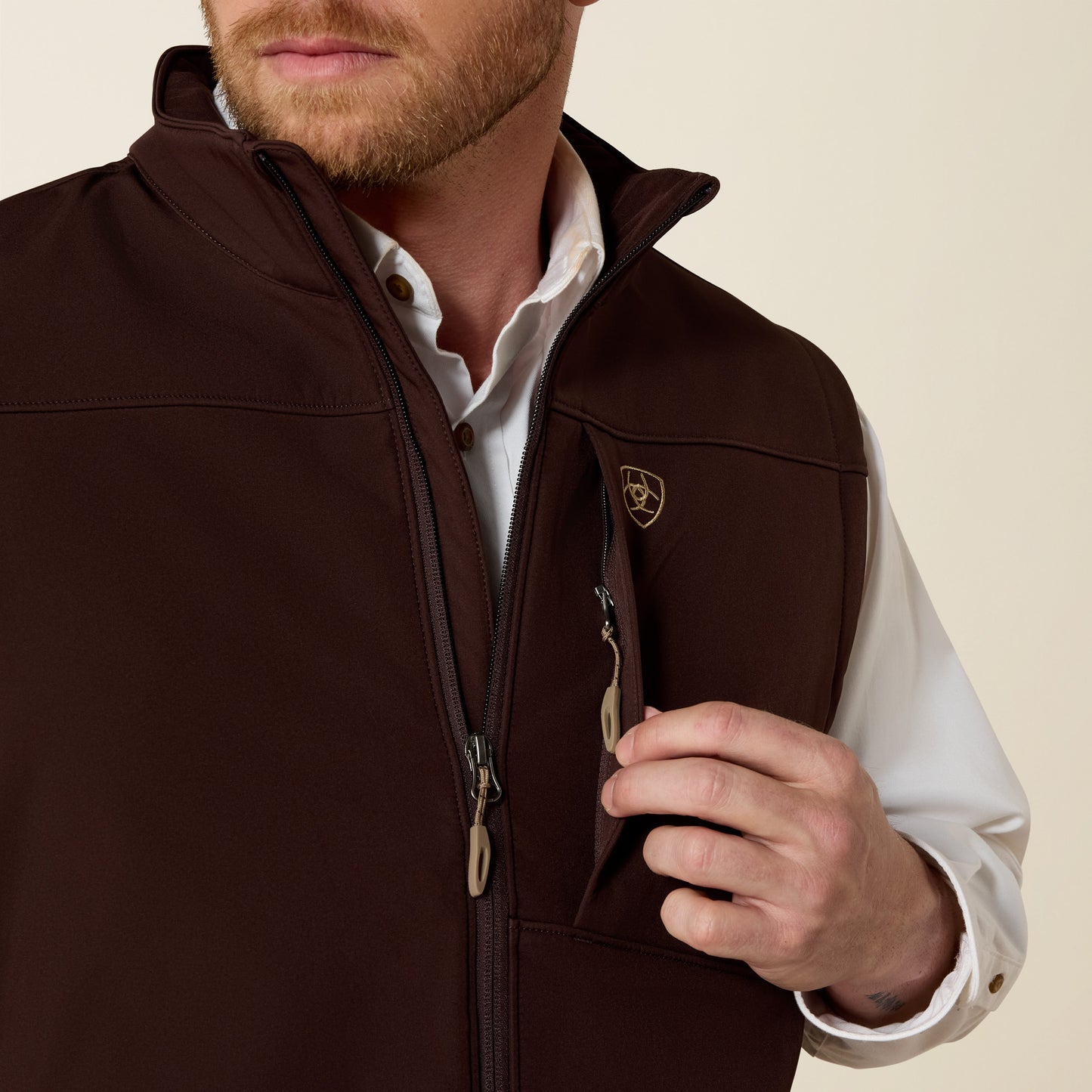 Men's Ariat Vernon 2.0 Softshell Vest - Coffee Bean