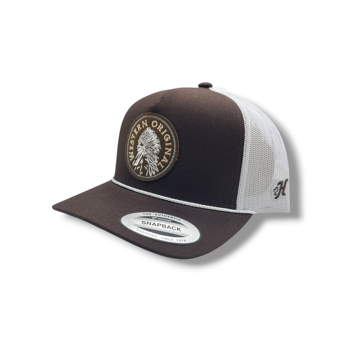 Hooey Quanah Hat - Brown/White W/Circle patch
