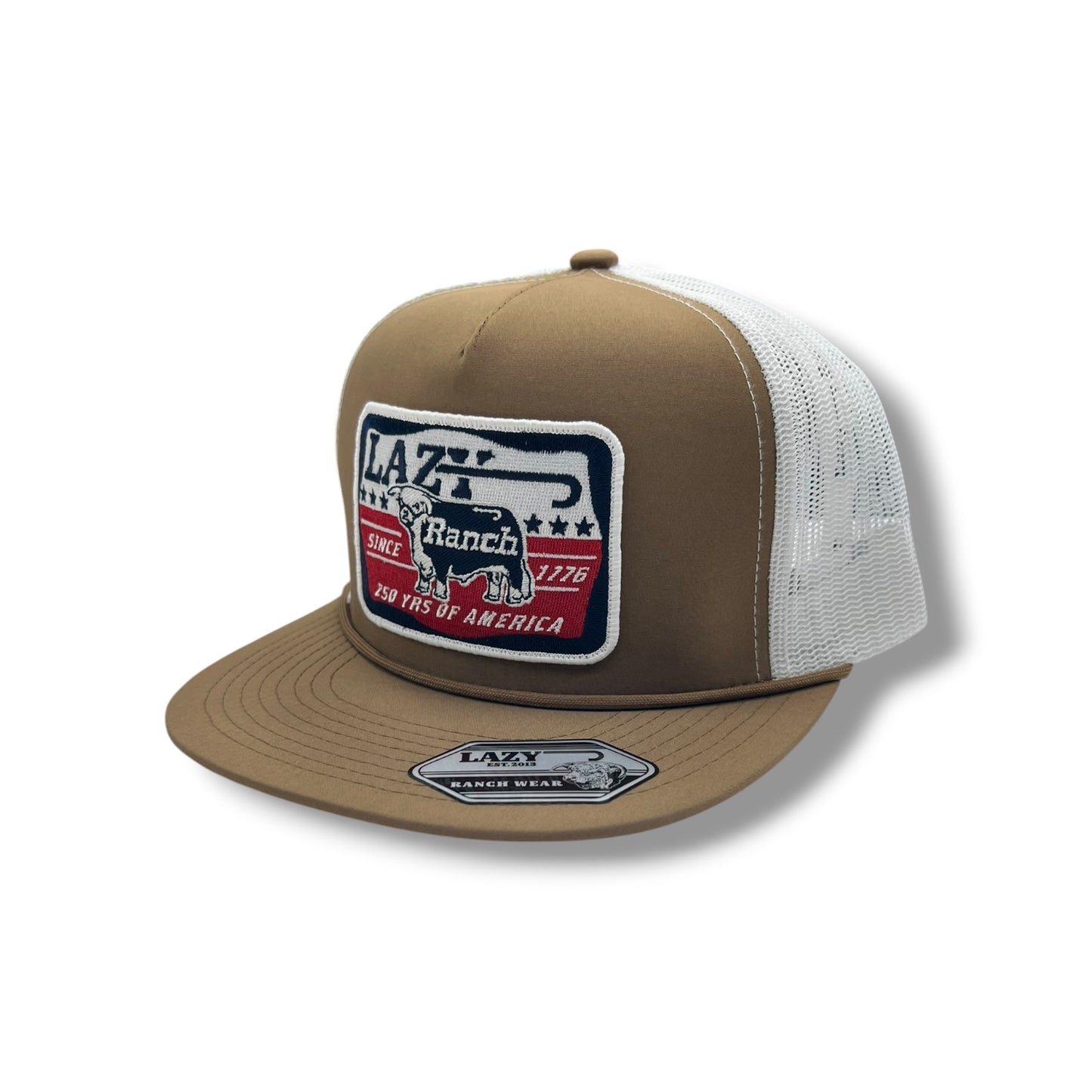 Lazy J Hat - Coyote Brown/White Liberty