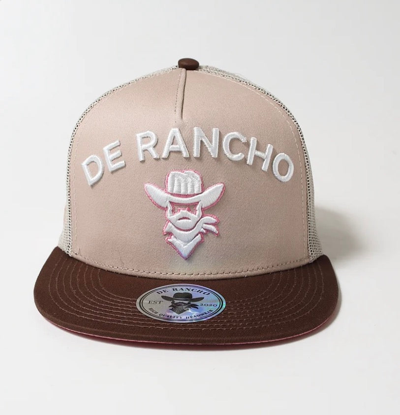 De Rancho Hat - Cream/pink