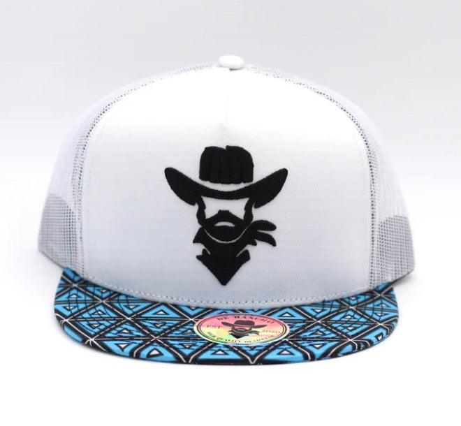 De Rancho Hat - Aztec print White/Blue