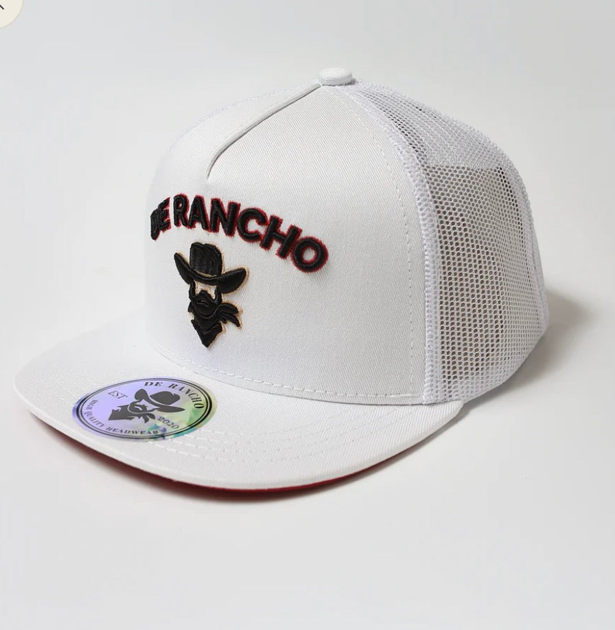 De Rancho Hat - White/Red