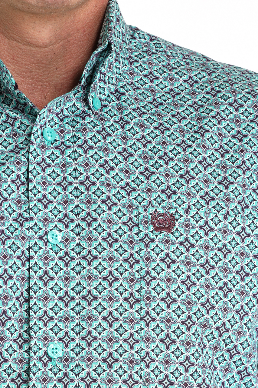 Cinch Men’s L/S Classic Print 5971- Turquoise