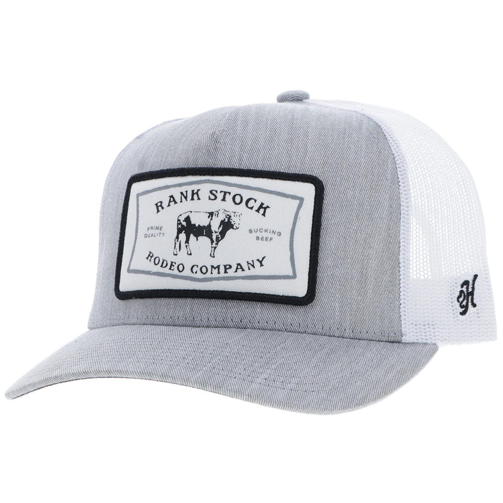 Hooey Hat- Rank Stock Hat Grey/White
