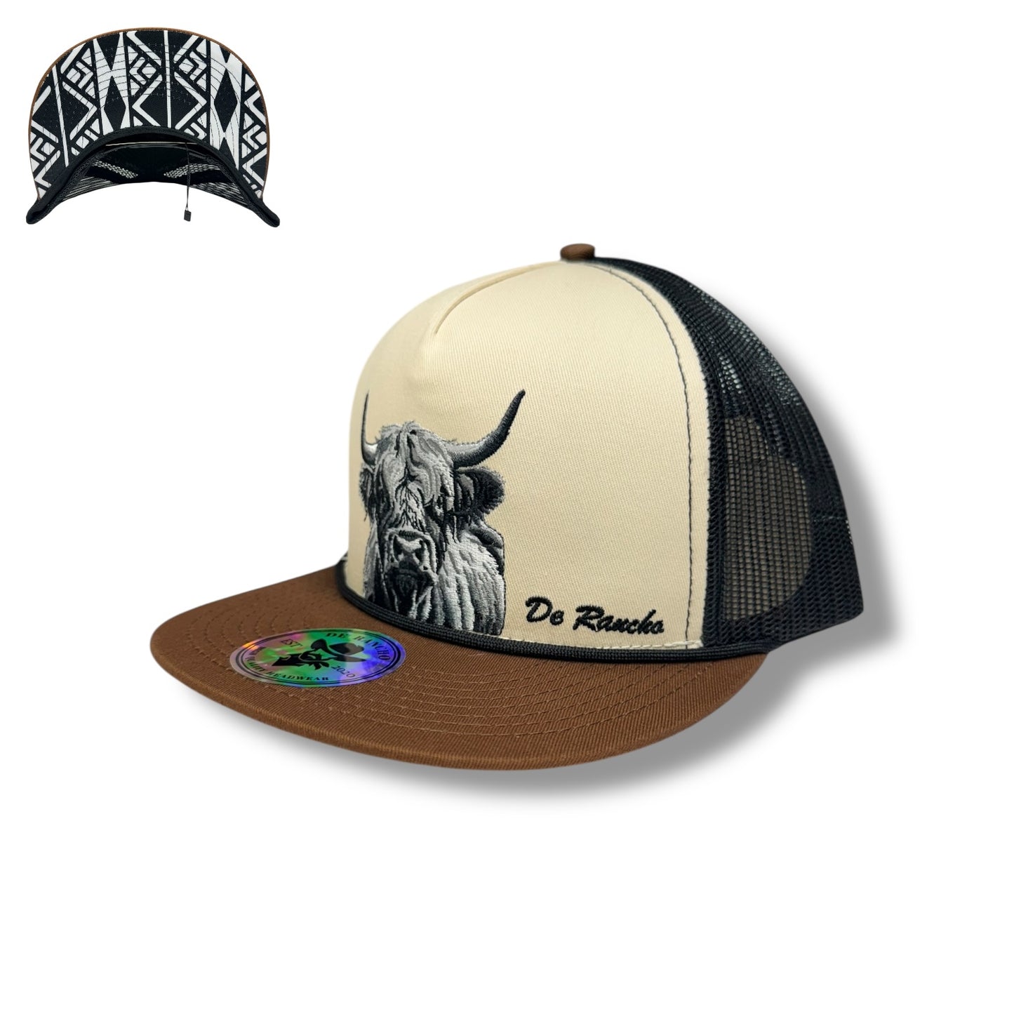 De Rancho Hat - Highland Cow Cream/Brown
