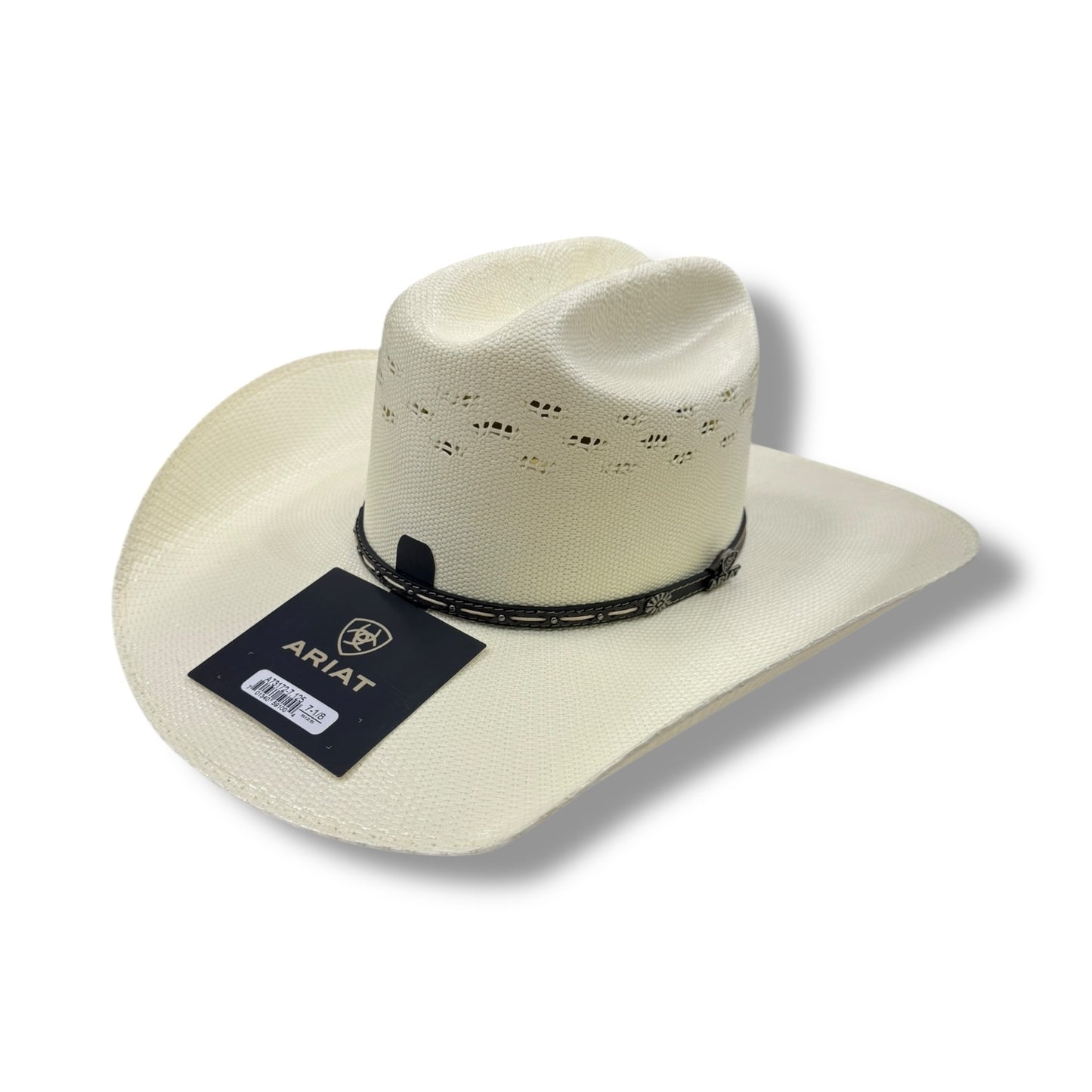 Ariat Western Bangora Straw Hat- Brown Belt