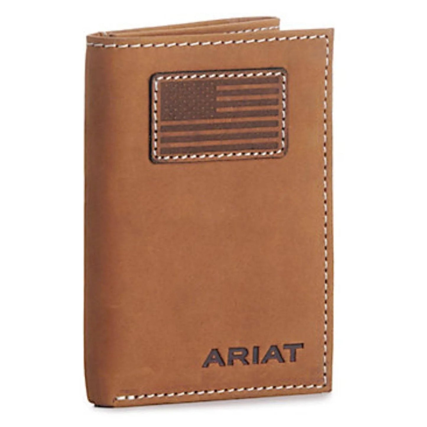 Men's Ariat Trifold Wallet - Flag Patch