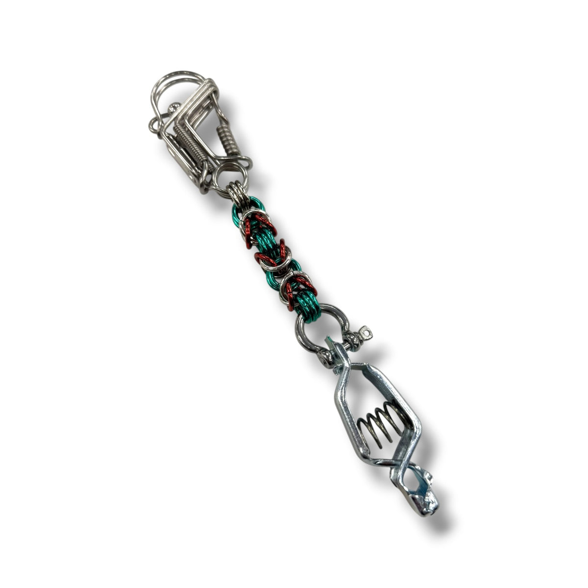 Byzantine Weave Metal Ring Glove Clips