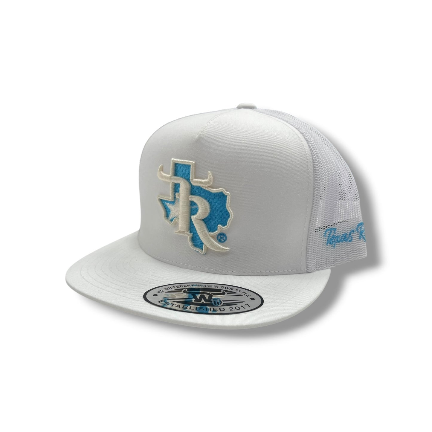 Texas Ranch Hat - Blue Sky White/White