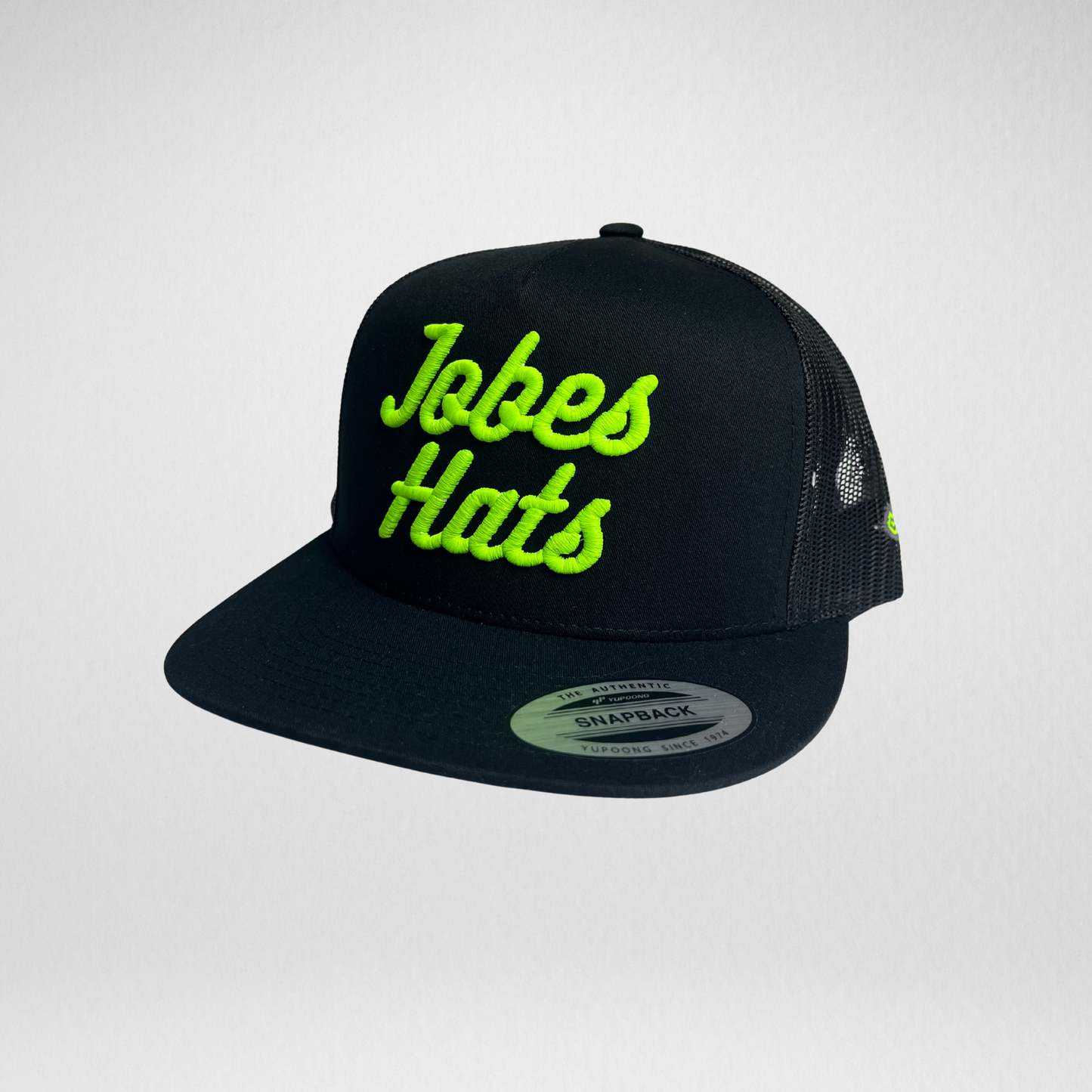 Jobes Hat - Black/Neon Cursive