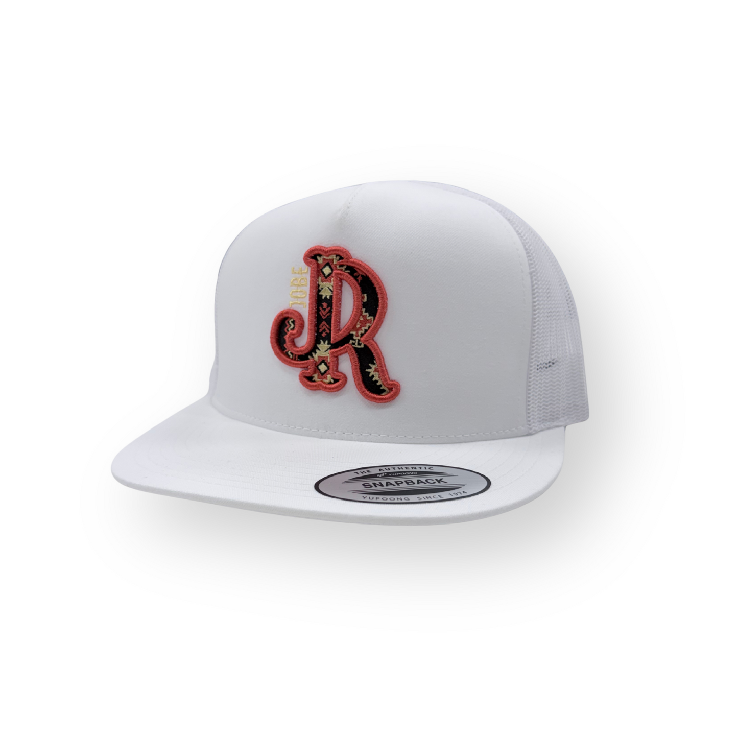 JJR Brand - White Orange w/Black Aztec Print