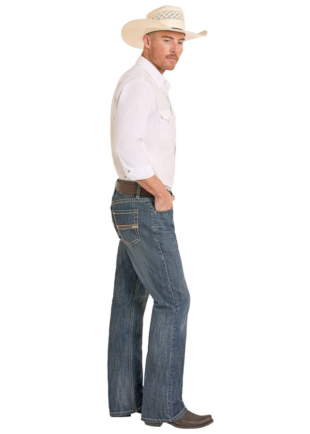 Rock&Roll Denim Relaxed Boot Cut Jean - Rope Stitch