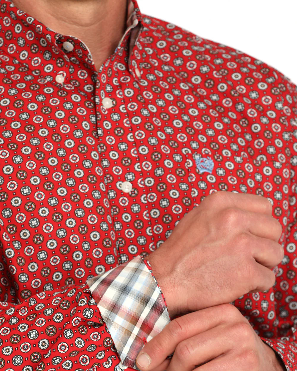 Cinch Men’s L/S Print 5945 - Red