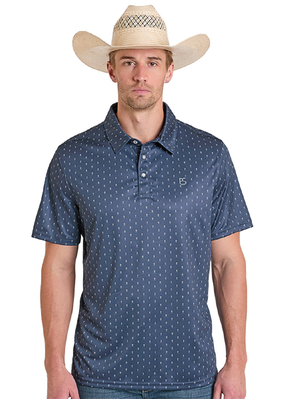 Rock&Roll Denim Men’s SS polo snap - NAVY