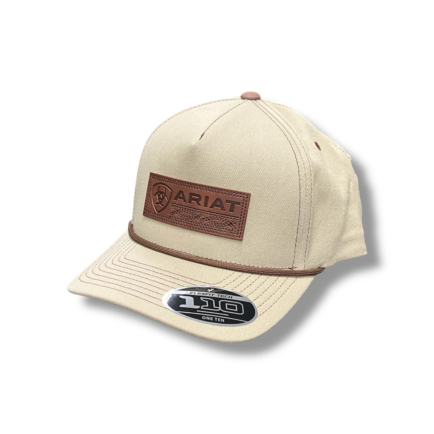 Ariat Leather Lettering Patch Hat - Tan
