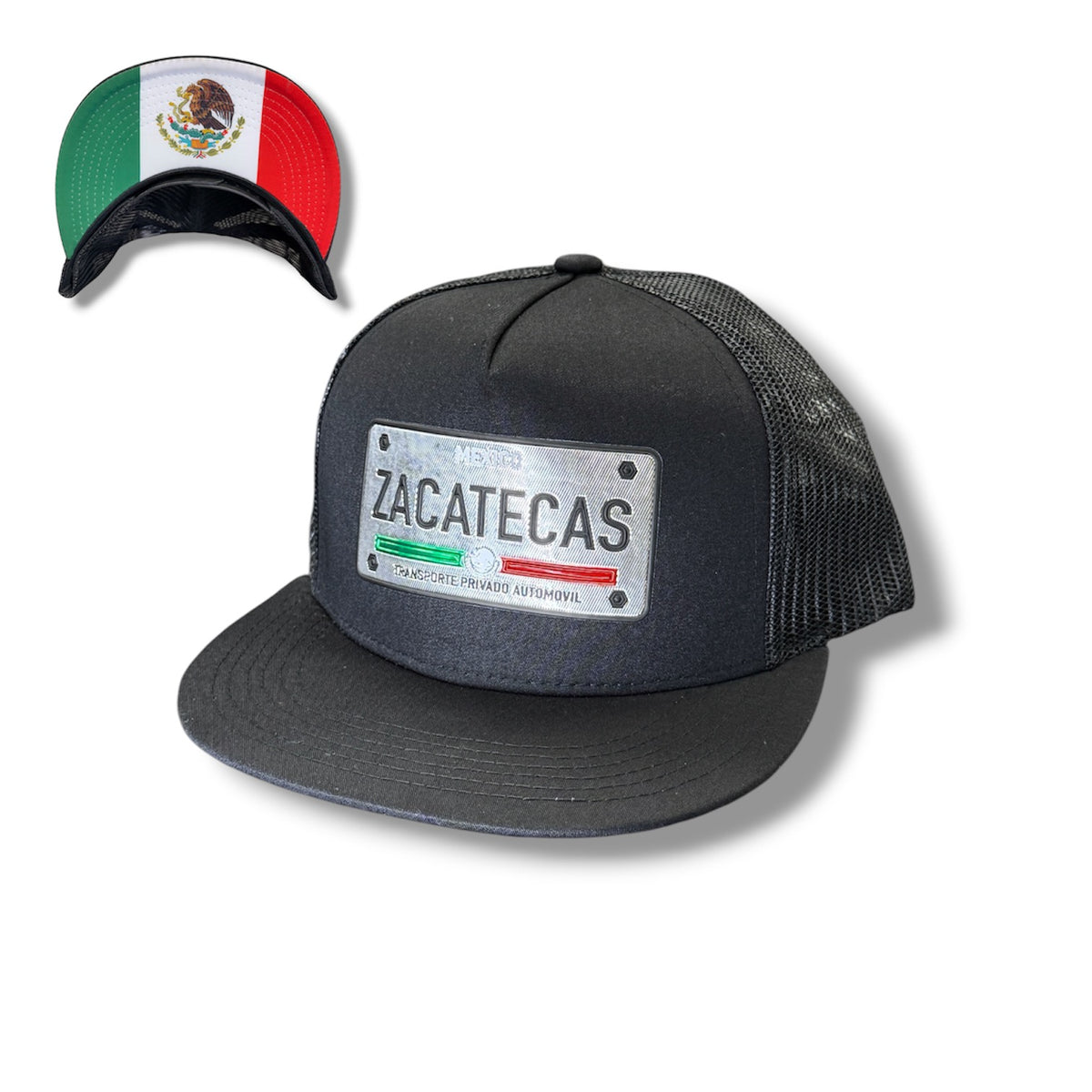 Silver Mexico License Plate Hat - Zacatecas