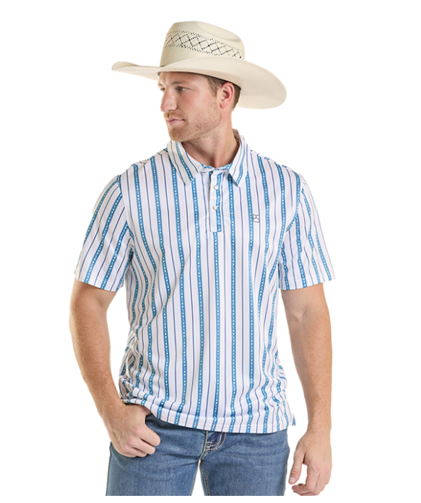 Panhandle Slim SS Polo Snap - Turquoise