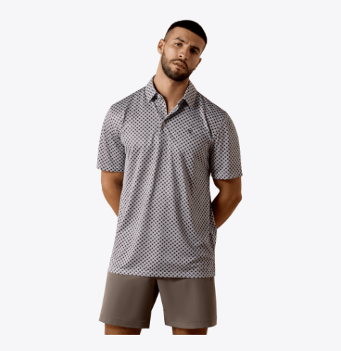 Ariat All Over Print SS Polo - White GEO X PRINT