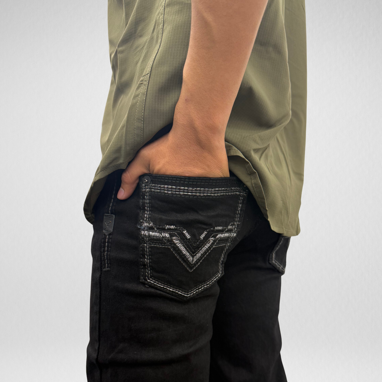Youth Western Blue Denim (W-459-K)