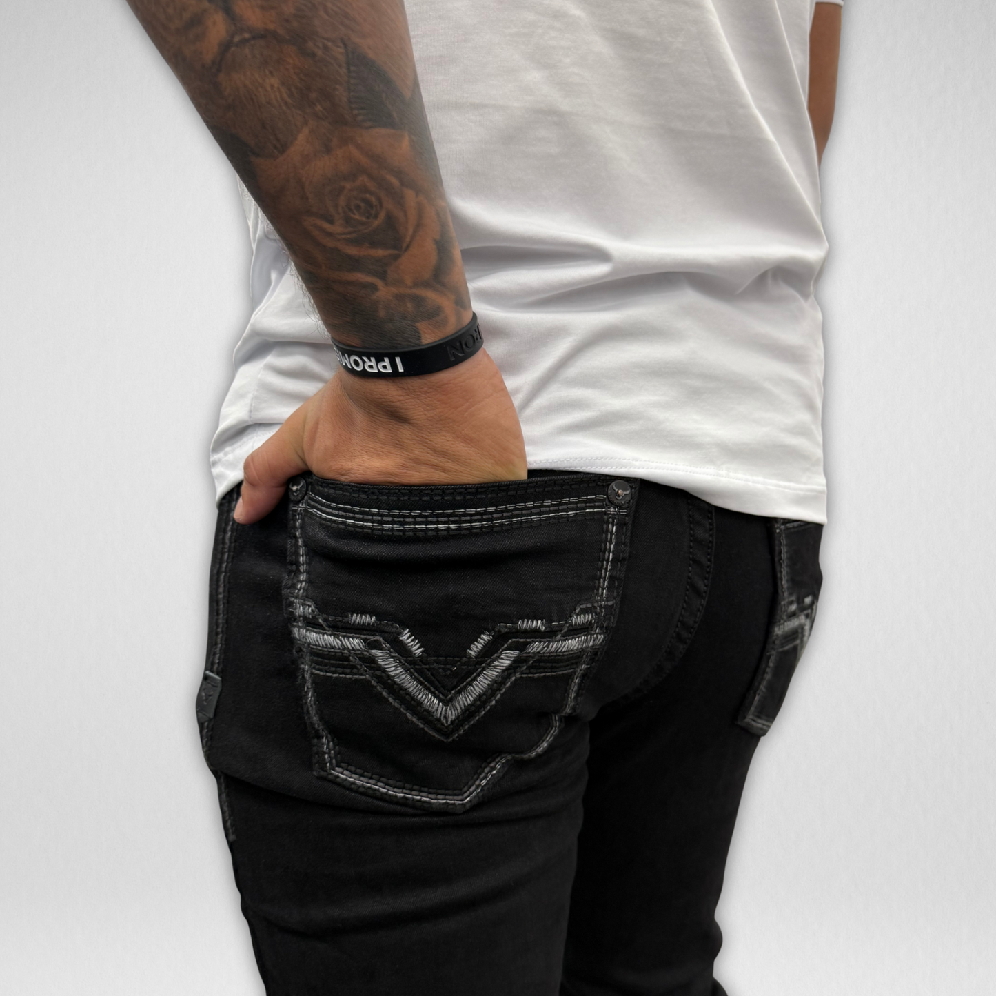 Men's Western Blue Classic Modern Boot Denim (W-459)