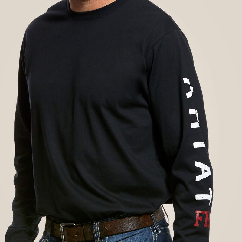 Ariat FR Roughneck Skull Logo Long Sleeve Shirt - Black