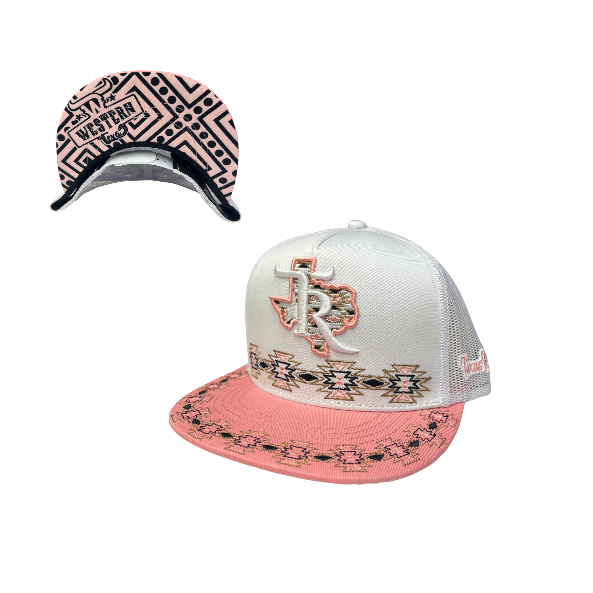 NEW! upcycled Ruxpinsrags Ranch Yellow and White Cap White Solid Trucker Hats for Everyday Style | Lazy J Ranch Wear main image 2