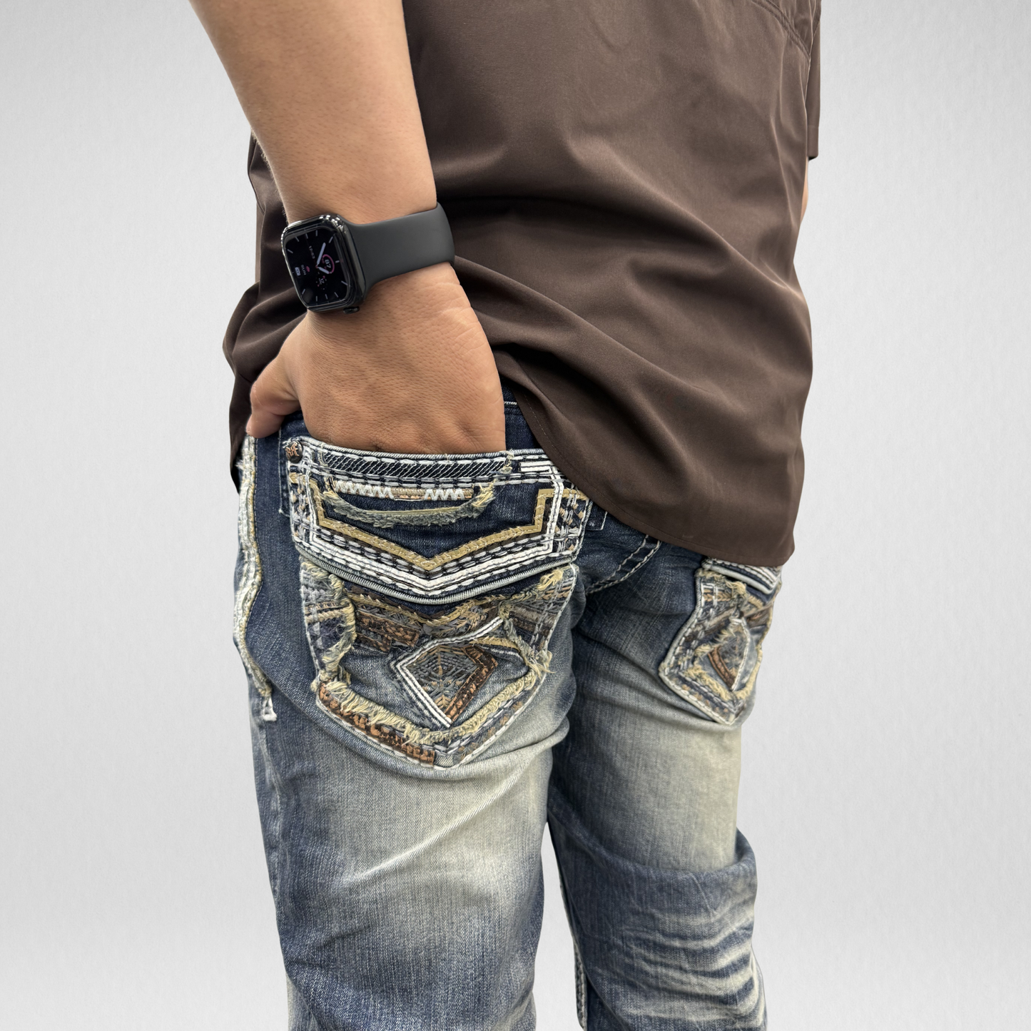 Men's Rock in L.A. Slim Straight Boot Denim (R-373)