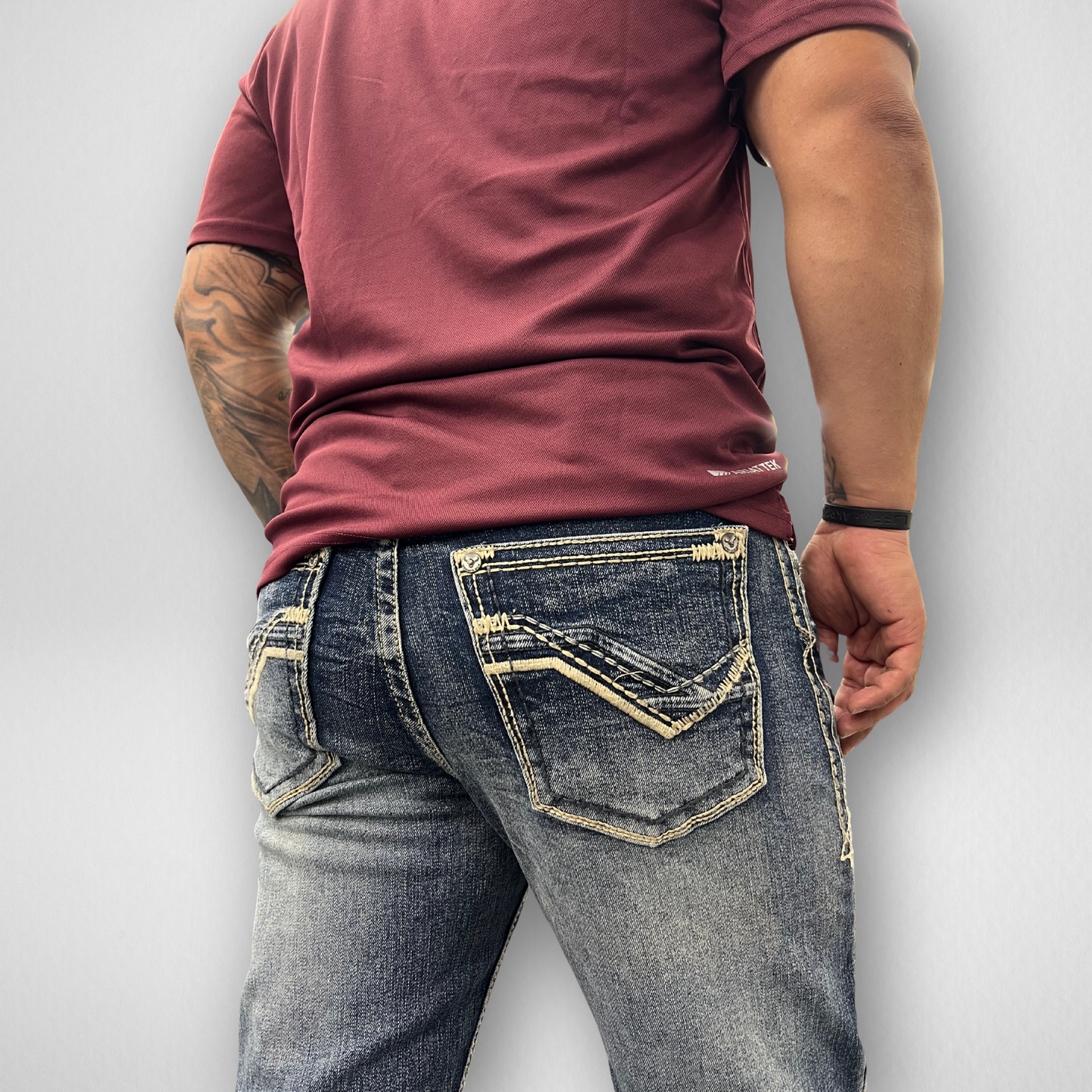 Men's Western Blue Classic Modern Boot Denim (W-421)