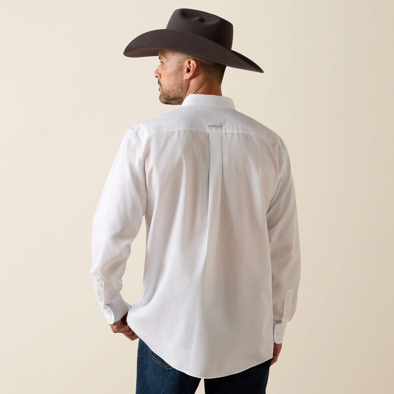 Ariat Wrinkle Free Solid L/S Shirt - White