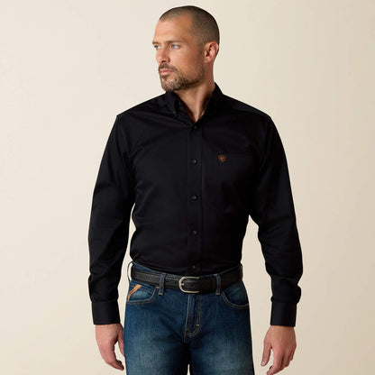Ariat Solid FITTED Twill Shirt - Black