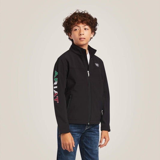 Youth’s Ariat New Team Softshell Jacket - Mexico Black