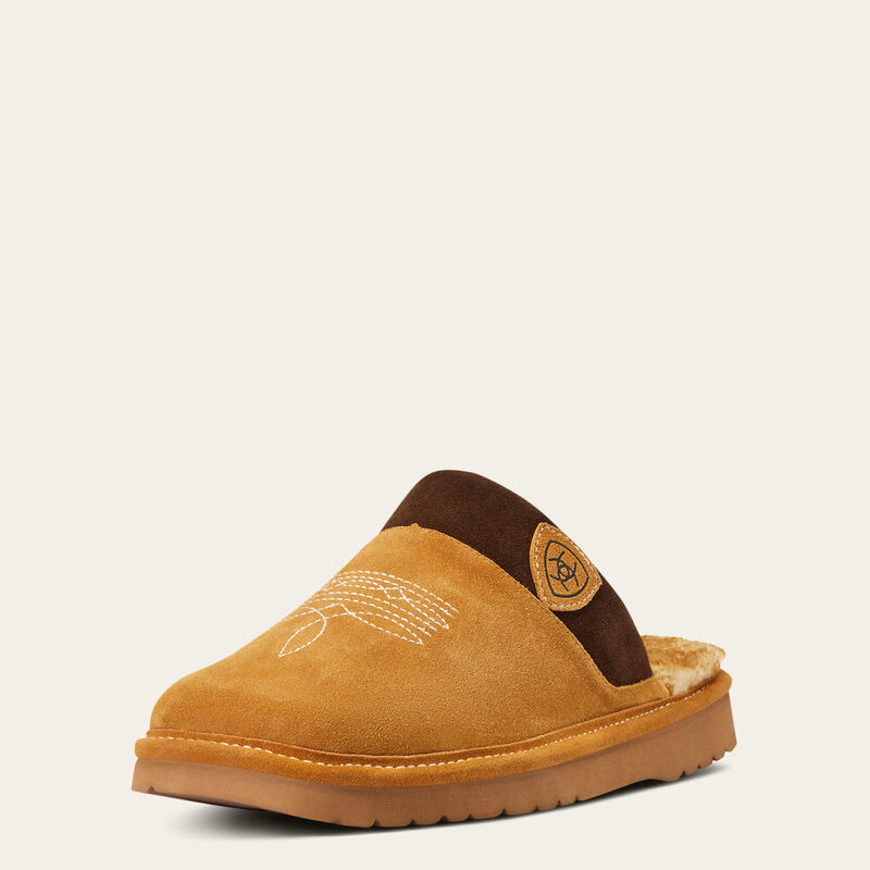 Men's Ariat Silversmith Square Toe Slipper - Chestnut
