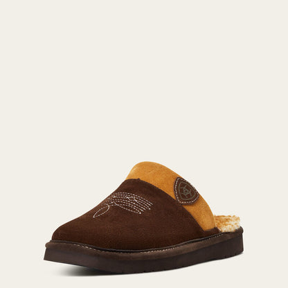 Men's Ariat Silversmith Square Toe Slipper - Chocolate
