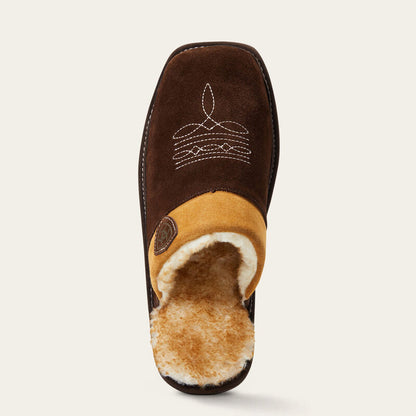 Men's Ariat Silversmith Square Toe Slipper - Chocolate