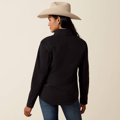 Women’s Ariat New Team Logo Softshell Jacket - Black/Leopard