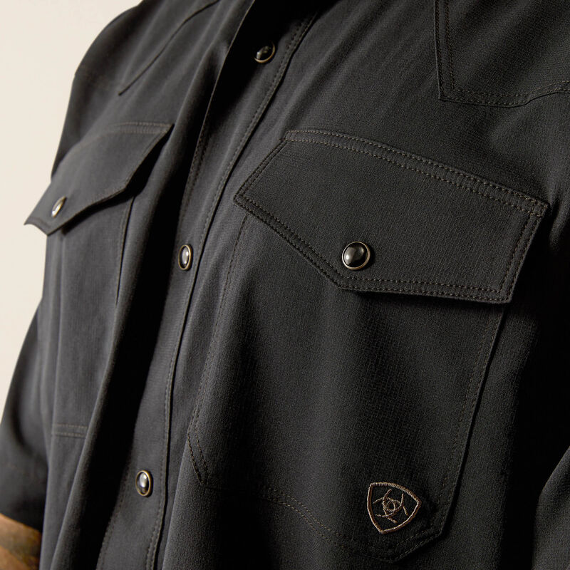 Ariat Men’s Western Venttek Snap Shirt - Black